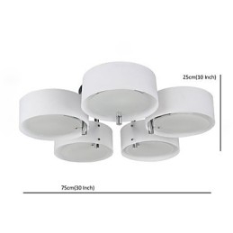 Plafoniera încastrabilă, modernă, contemporană, cu 5 lumini, metal