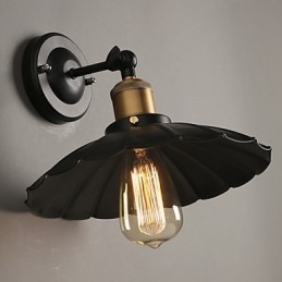 Scara Ccreative Restaurare Moduri Vechi Un singur cap rochie neagra Lampa de perete din fier forjat