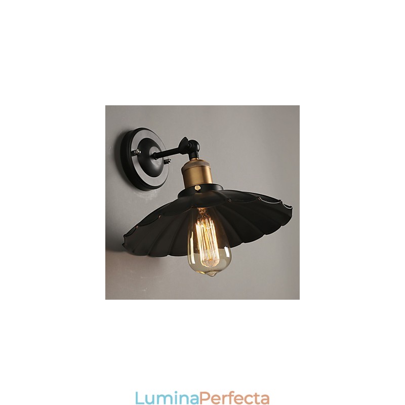 Scara Ccreative Restaurare Moduri Vechi Un singur cap rochie neagra Lampa de perete din fier forjat