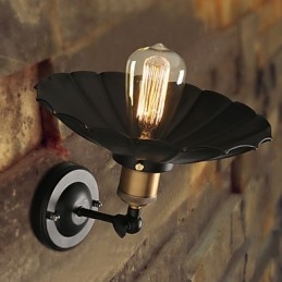 Scara Ccreative Restaurare Moduri Vechi Un singur cap rochie neagra Lampa de perete din fier forjat