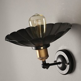 Scara Ccreative Restaurare Moduri Vechi Un singur cap rochie neagra Lampa de perete din fier forjat