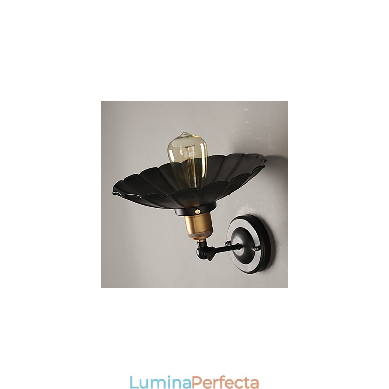 Scara Ccreative Restaurare Moduri Vechi Un singur cap rochie neagra Lampa de perete din fier forjat
