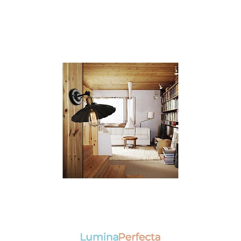 Scara Ccreative Restaurare Moduri Vechi Un singur cap rochie neagra Lampa de perete din fier forjat
