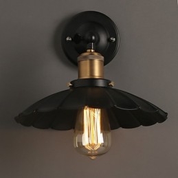Scara Ccreative Restaurare Moduri Vechi Un singur cap rochie neagra Lampa de perete din fier forjat
