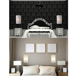 ALL BLUE Decorație de înaltă calitate a modelelor sculptate sau modelelor pe lampa de perete din lemn