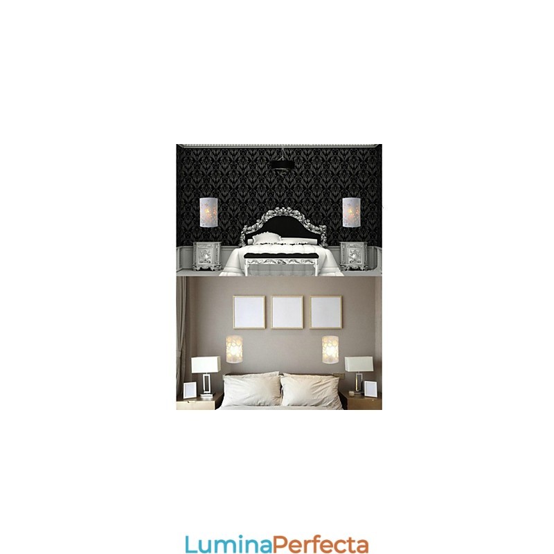 ALL BLUE Decorație de înaltă calitate a modelelor sculptate sau modelelor pe lampa de perete din lemn