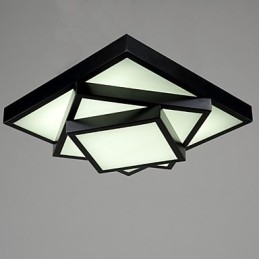 Plafoniera pătrată, modernă, contemporană, montată în plas, metal