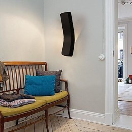 Lampă de perete contractată și contemporană creativă îndoită din fier forjat Power Lights