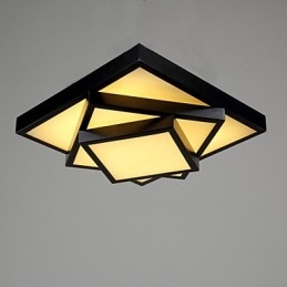 Plafoniera pătrată, modernă, contemporană, montată în plas, metal