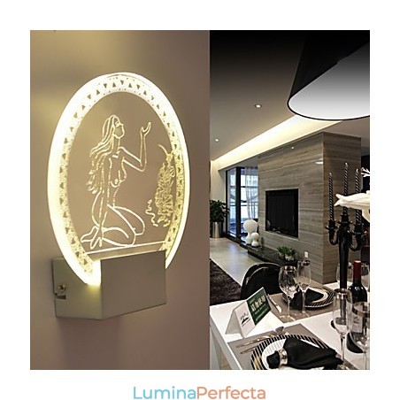 Acrilic Lampă PVC Lampă Lumină Chip Modern Contemporan Metal 5W Acrilic Lampă PVC Lampă Lumină Chip Modern Contemporan Metal 5W