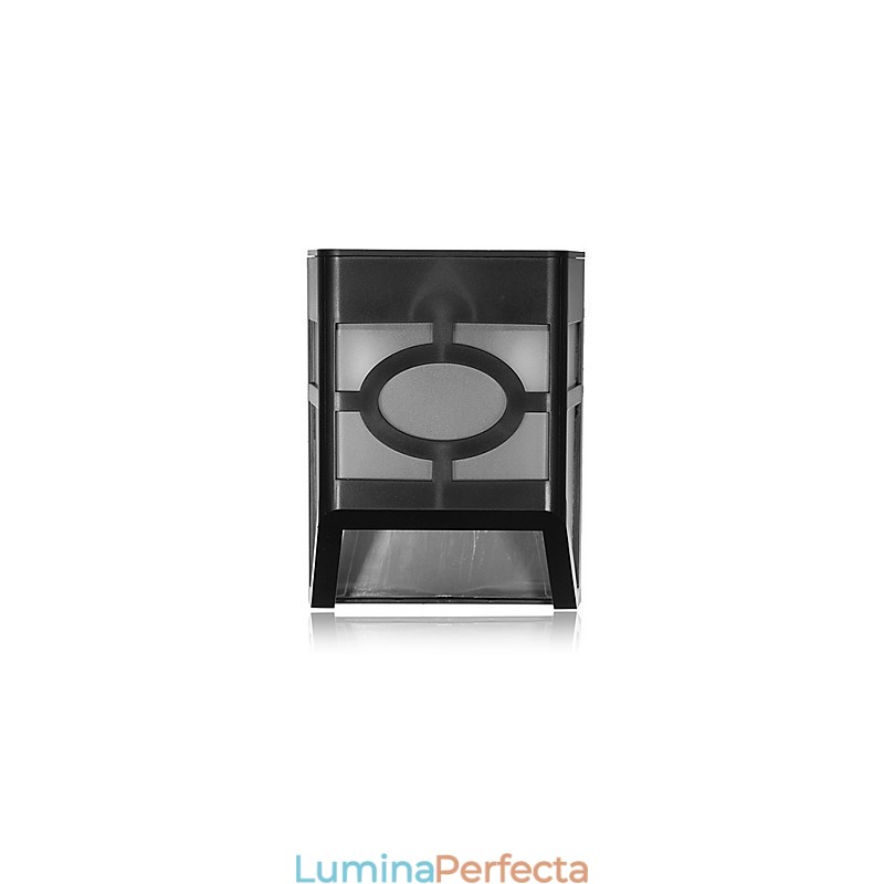 Lampă de perete cu 2 felinare, cu energie solară, galben cald