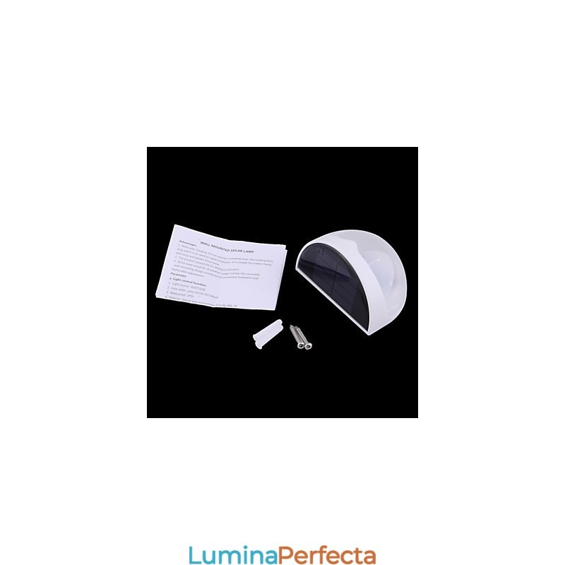 Lampă solară impermeabilă IP55 alb + negru