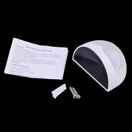 Lampă solară impermeabilă IP55 alb + negru
