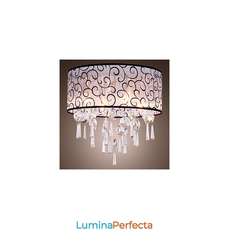 Modern Contemporan Tambur Cristal Electroplated Metal Montaj încastrat