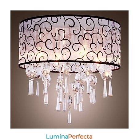 Modern Contemporan Tambur Cristal Electroplated Metal Montaj încastrat Modern Contemporan Tambur Cristal Electroplated Metal Montaj încastrat
