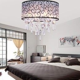 Modern Contemporan Tambur Cristal Electroplated Metal Montaj încastrat