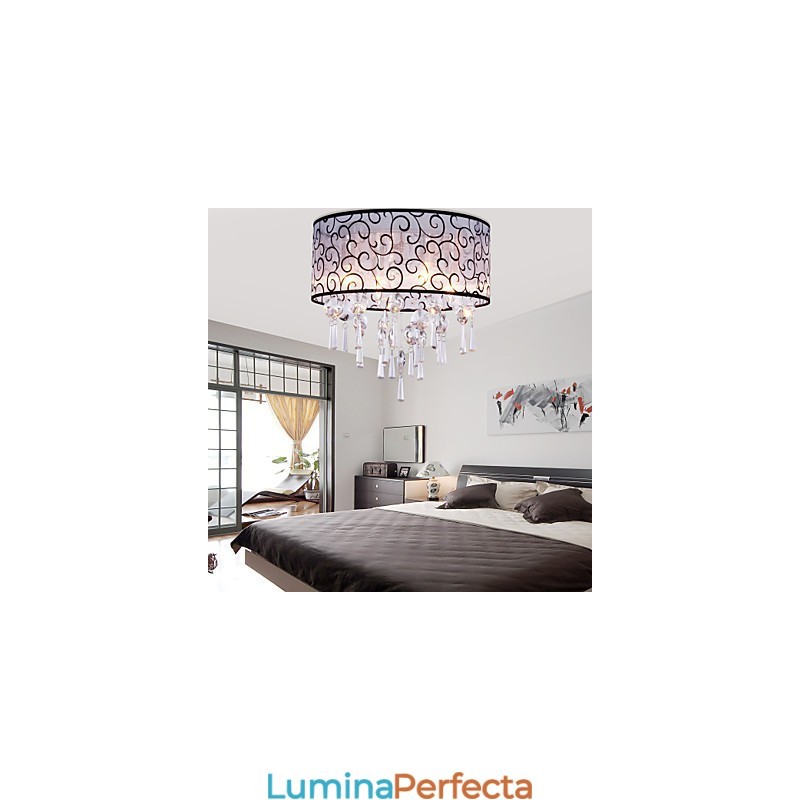 Modern Contemporan Tambur Cristal Electroplated Metal Montaj încastrat