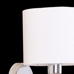 Aplică de perete elegantă din metal și material textil cu 1 lumină în funcție de cilindru alb