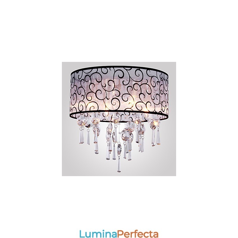 Modern Contemporan Tambur Cristal Electroplated Metal Montaj încastrat