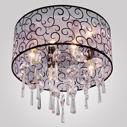 Modern Contemporan Tambur Cristal Electroplated Metal Montaj încastrat
