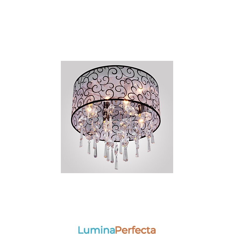 Modern Contemporan Tambur Cristal Electroplated Metal Montaj încastrat