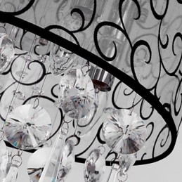 Modern Contemporan Tambur Cristal Electroplated Metal Montaj încastrat