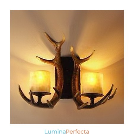 Aplică de perete cu 2 lumini în funcția Antlers Aplică de perete cu 2 lumini în funcția Antlers
