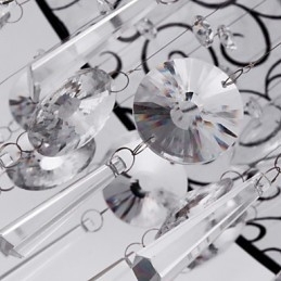 Modern Contemporan Tambur Cristal Electroplated Metal Montaj încastrat