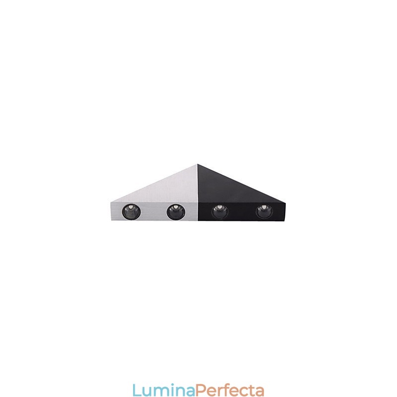 Lampă de perete modernă cu design elegant în stil triunghi de culoare neagră și argintie