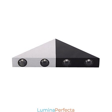 Lampă de perete modernă cu design elegant în stil triunghi de culoare neagră și argintie Lampă de perete modernă cu design elegant în stil triunghi de culoare neagră și argintie