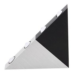 Lampă de perete modernă cu design elegant în stil triunghi de culoare neagră și argintie