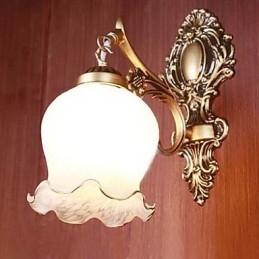 Aplică Baie 1 Lumină Pictură clasică pe sticlă metalică