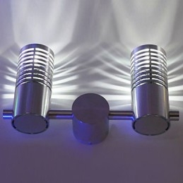 Aplică modernă de perete cu împrăștiere de lumină Strat de barieră cu 2 cilindri Rază de lumină
