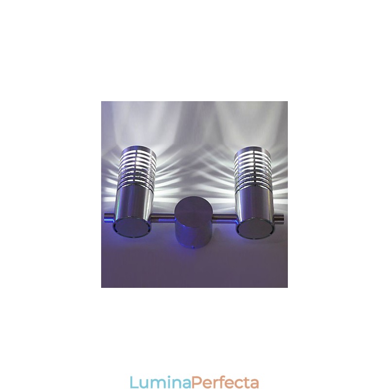 Aplică modernă de perete cu împrăștiere de lumină Strat de barieră cu 2 cilindri Rază de lumină