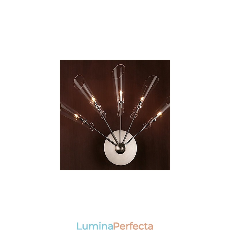 Aplică artistică din cristal cu 5 lumini