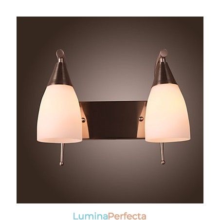 Lampă de perete cu 2 lumini în nuanță albă Lampă de perete cu 2 lumini în nuanță albă