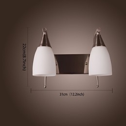 Lampă de perete cu 2 lumini în nuanță albă