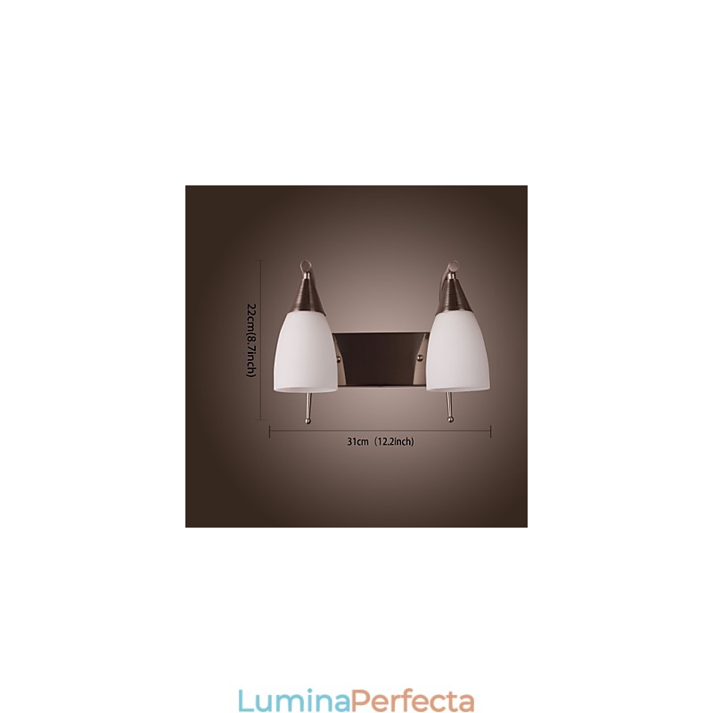 Lampă de perete cu 2 lumini în nuanță albă