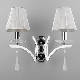 Aplică elegantă de perete cu 2 lumini decorate cu picături de cristal