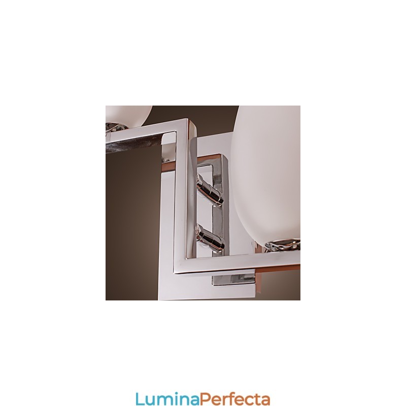 Lampă de perete din cristal cu abajur în formă de sticlă cu 2 lumini