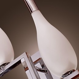 Lampă de perete din cristal cu abajur în formă de sticlă cu 2 lumini