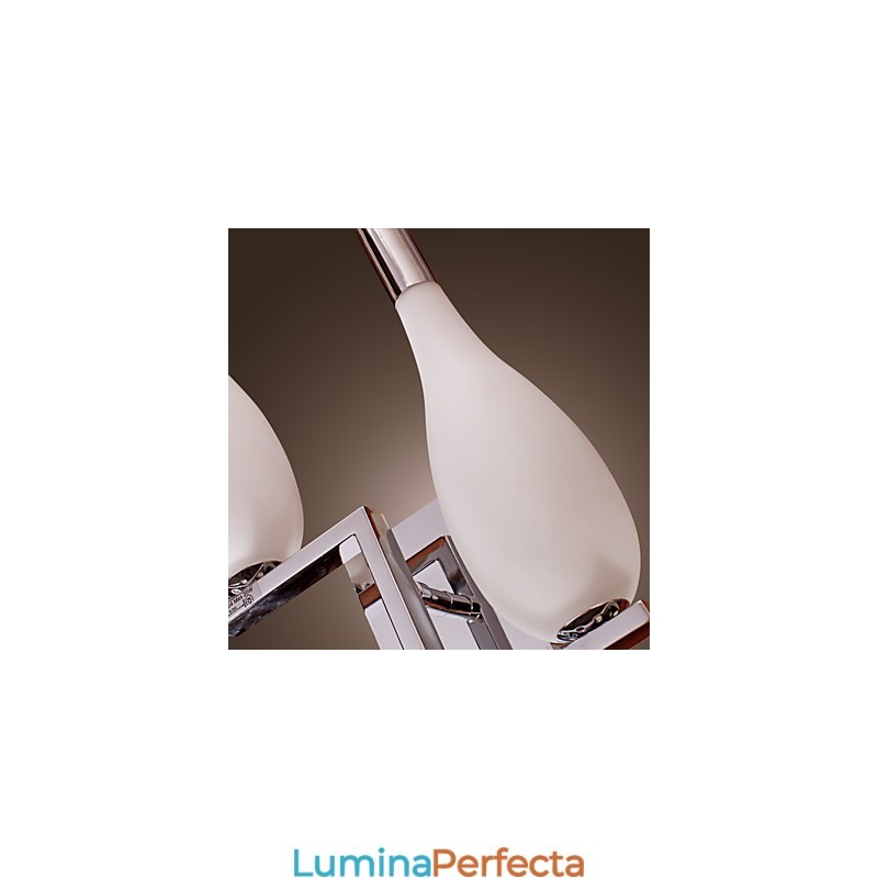 Lampă de perete din cristal cu abajur în formă de sticlă cu 2 lumini