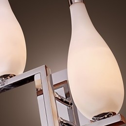 Lampă de perete din cristal cu abajur în formă de sticlă cu 2 lumini