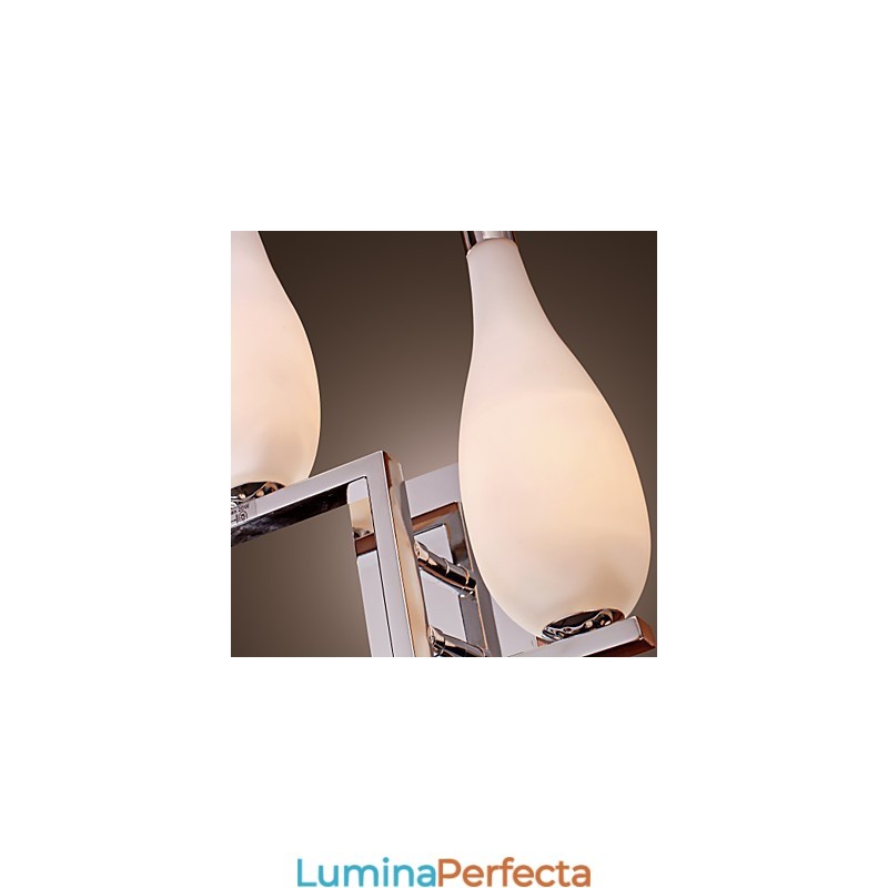 Lampă de perete din cristal cu abajur în formă de sticlă cu 2 lumini