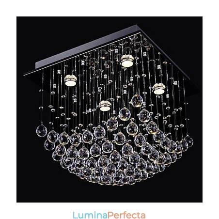 Candelabru chinezesc din cristal elegant cu 4 lumini cu montaj încastrat Candelabru chinezesc din cristal elegant cu 4 lumini cu montaj încastrat