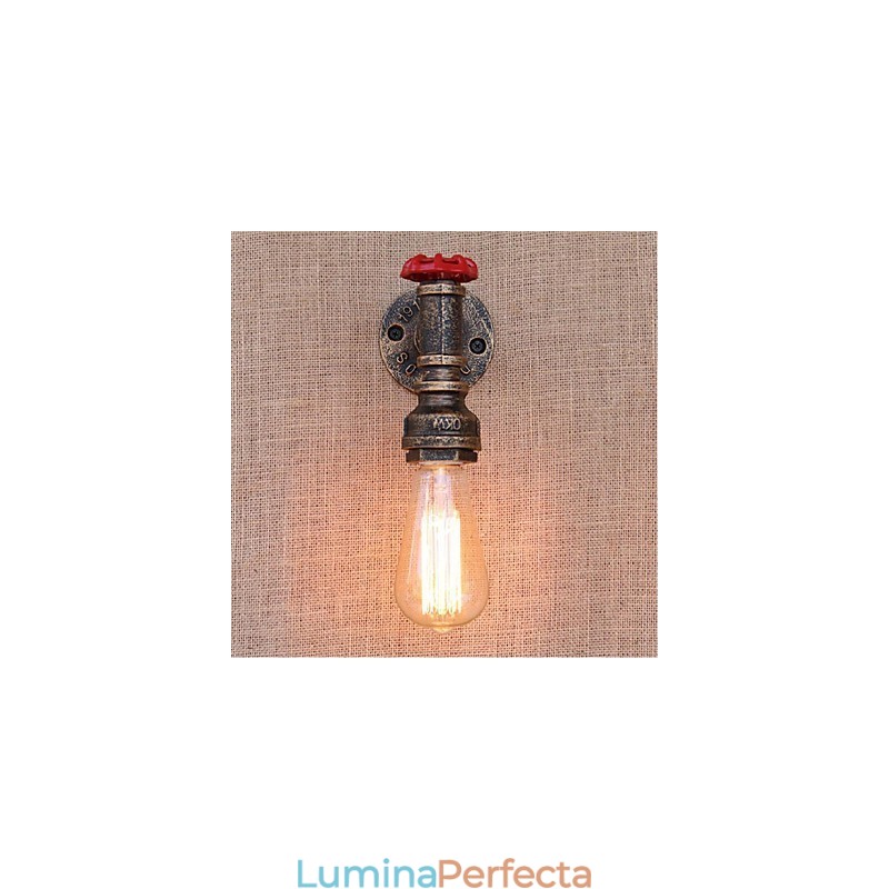 Nostalgia Țeavă de apă simplă Lampă decorativă de perete mică