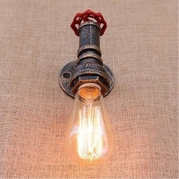 Nostalgia Țeavă de apă simplă Lampă decorativă de perete mică