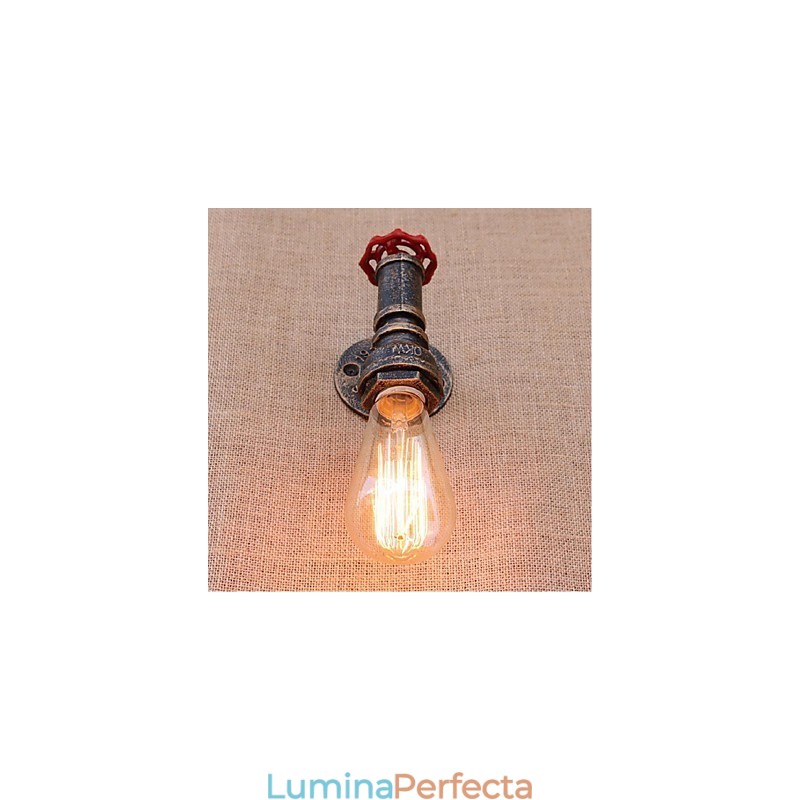 Nostalgia Țeavă de apă simplă Lampă decorativă de perete mică