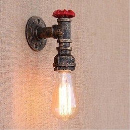 Nostalgia Țeavă de apă simplă Lampă decorativă de perete mică