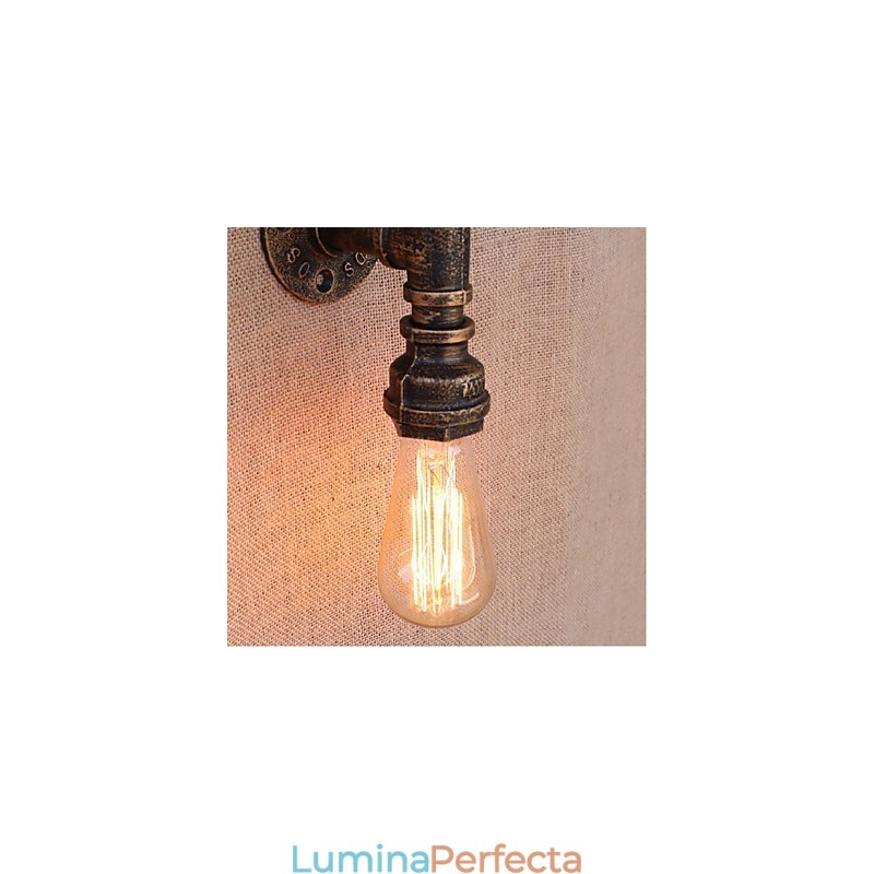Nostalgia Țeavă de apă simplă Lampă decorativă de perete mică